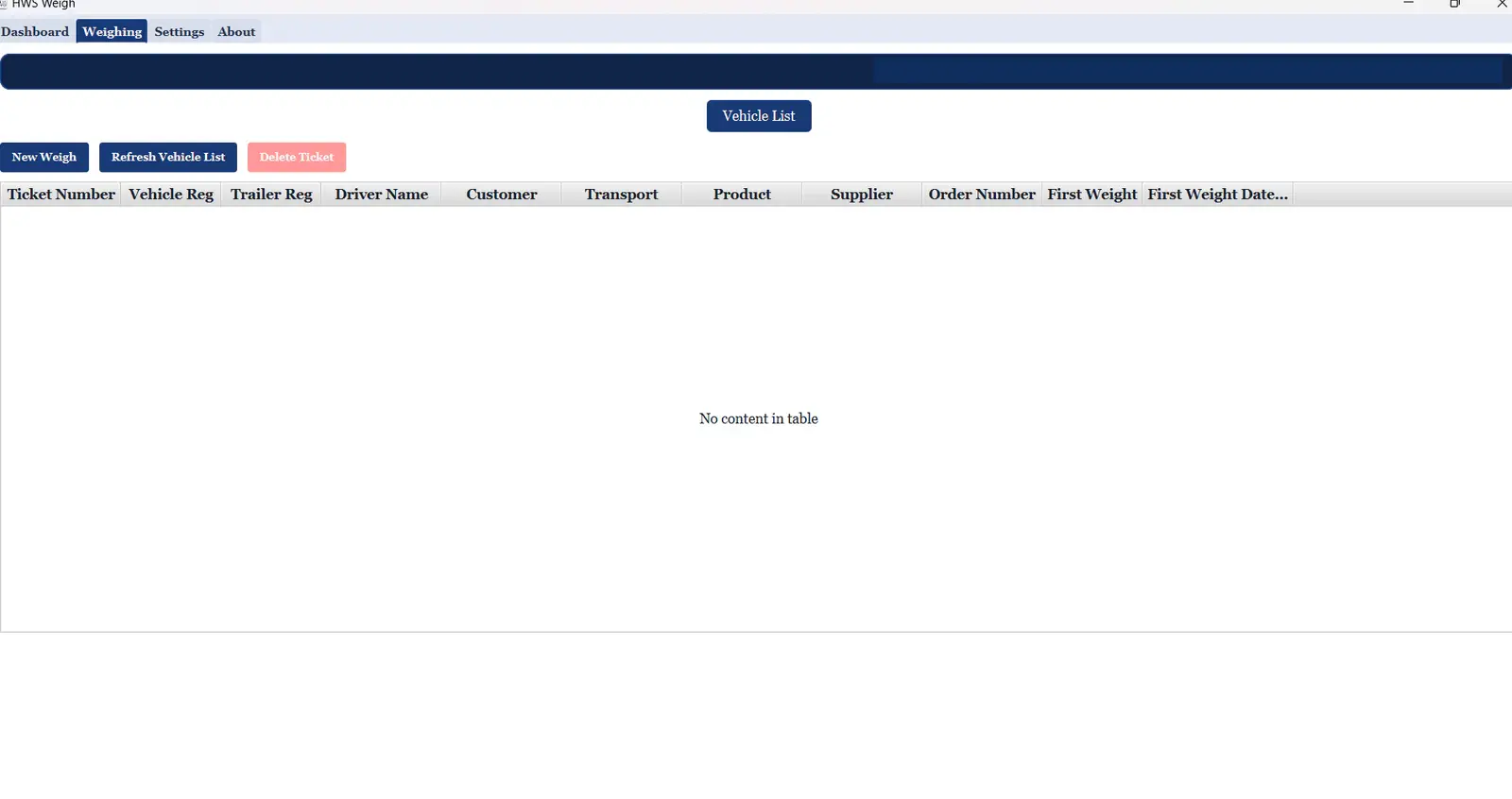 HWS Weigh weighing ticket management screen with contact details redacted
